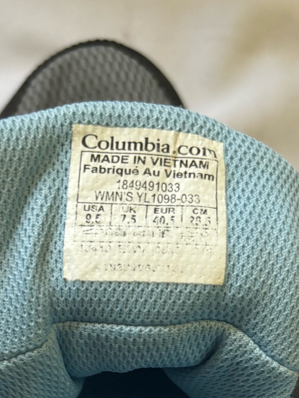 Columbia Women’s Waterproof Hiking Boots in Taupe/Blue Sz 9.5 - Picture 5 of 5